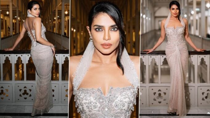 ‘Paani’ Producer Priyanka Chopra Turns Heads in a Shimmery Ensemble at the Screening of Her Marathi Film (View Pics)