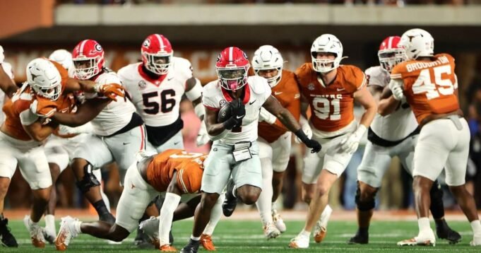 Skor Georgia vs. Texas dan pembaruan langsung: Gol ketiga Trevor Etienne memperluas keunggulan Bulldogs

