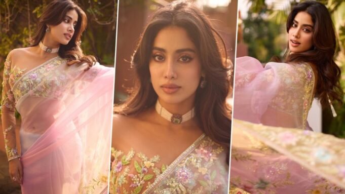 Janhvi Kapoor’s Multicoloured Saree Is the Perfect Blend of Dreamy and Glamorous, Actress